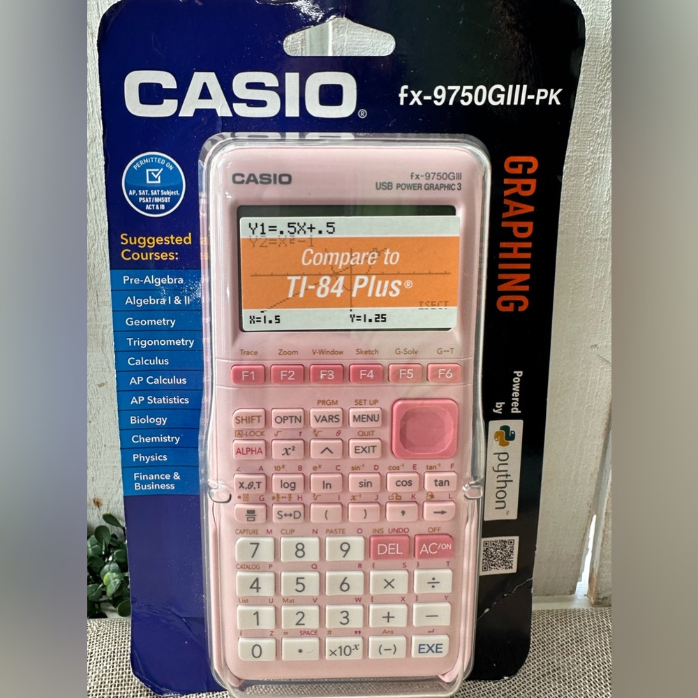 Casio New Unopened Pink Graphing Calculator fx-9750GIII-PK